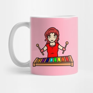 Cute girl xylophone Mug